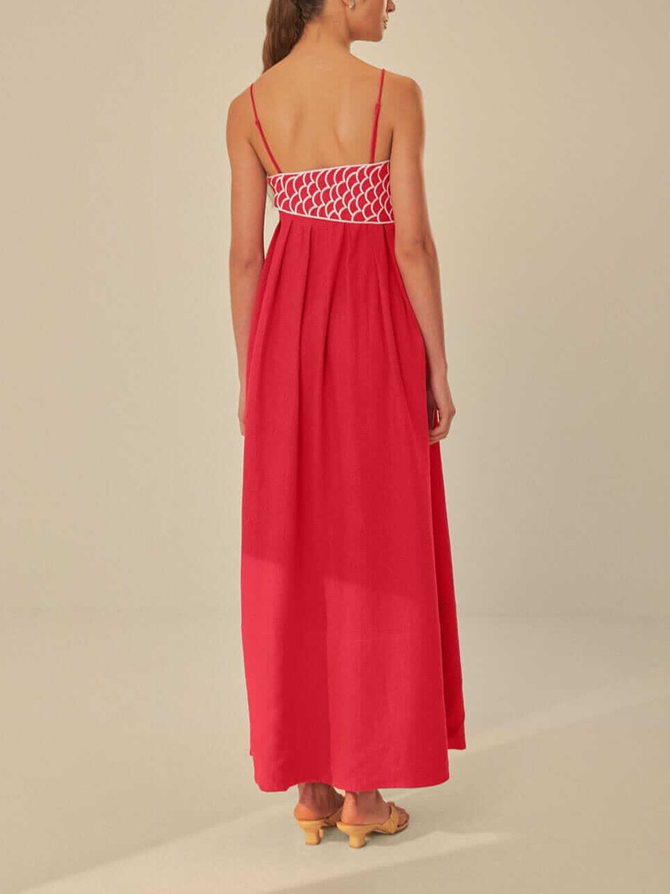 Red Fish Top Maxi Dress