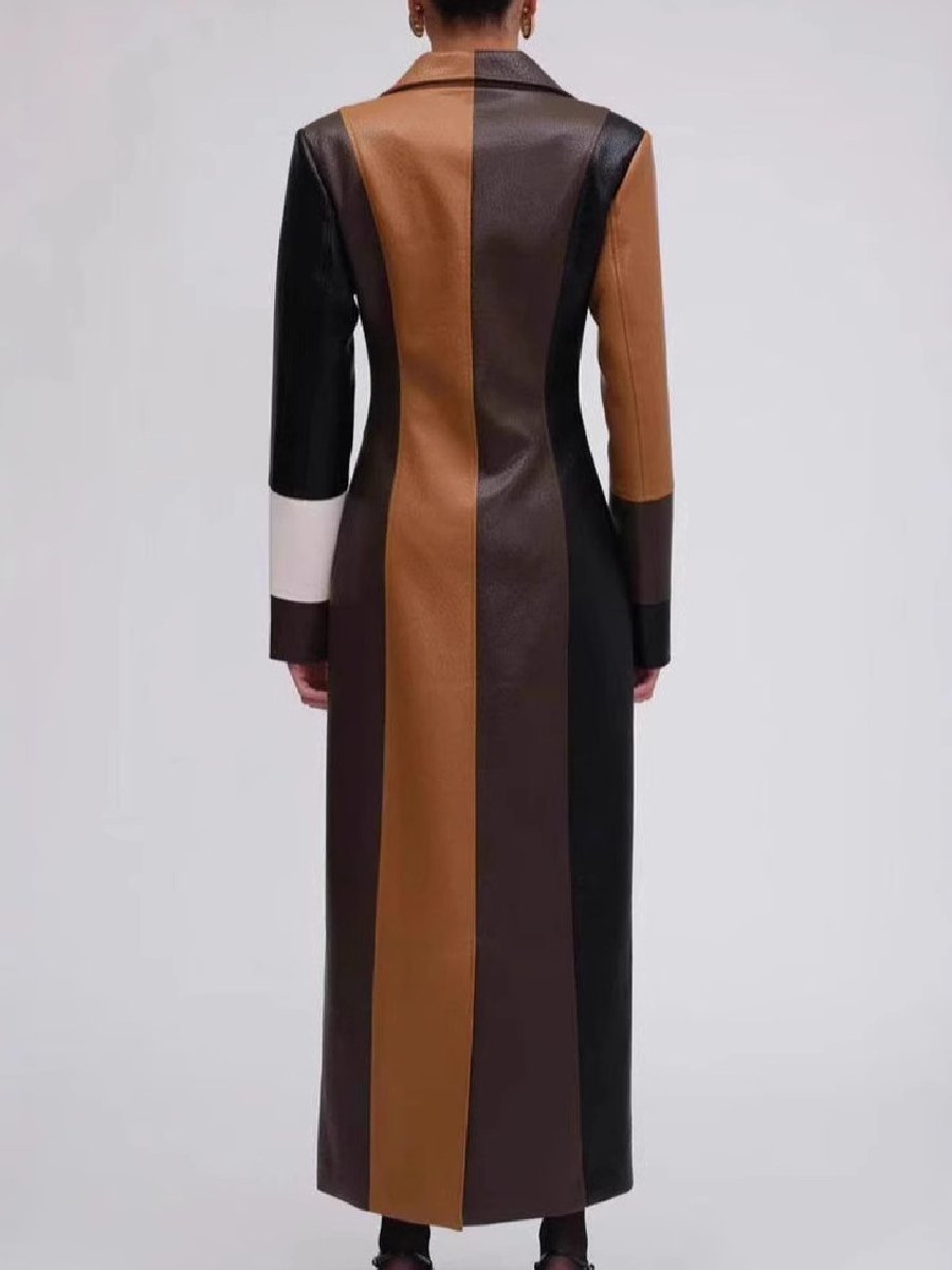 Fab Winter Leather Coat Dress