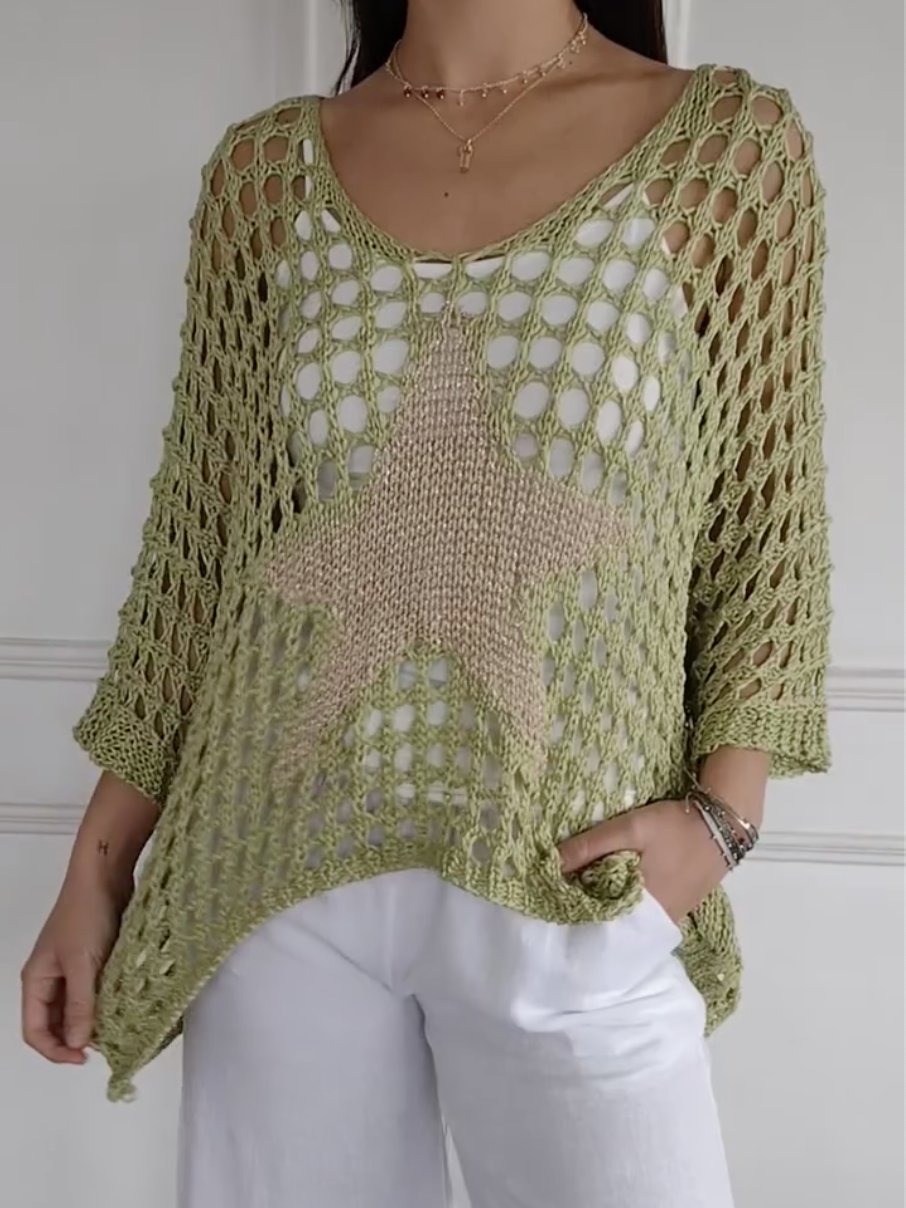 Star Crochet Sweater