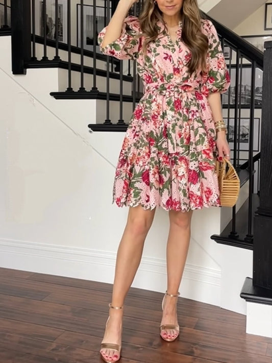 The Cute Pink Floral Dress