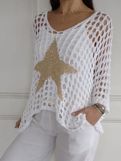 Star Crochet Sweater