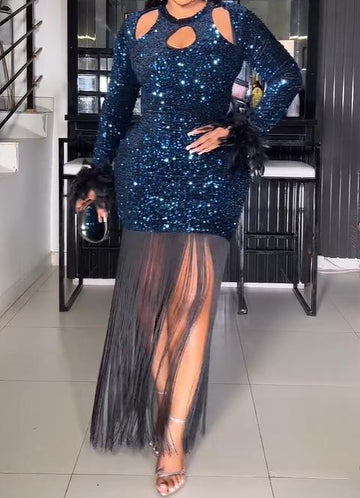 ⏰ Last Day Promotion $15 Off-Dazzle Party Queen Sequin Dress