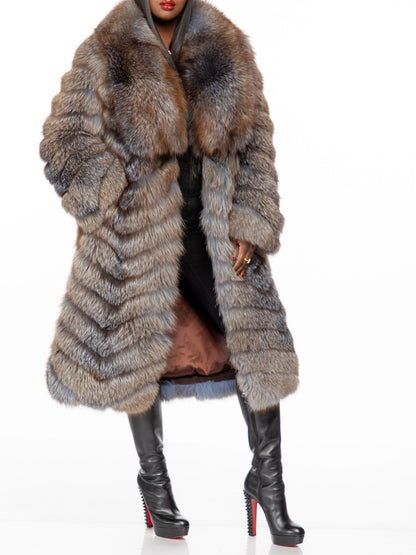 Fashion Faux Fox Fur Coat