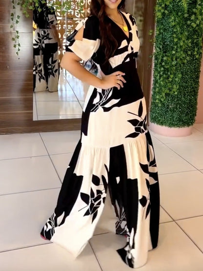 Classic Black&White Printed Dress