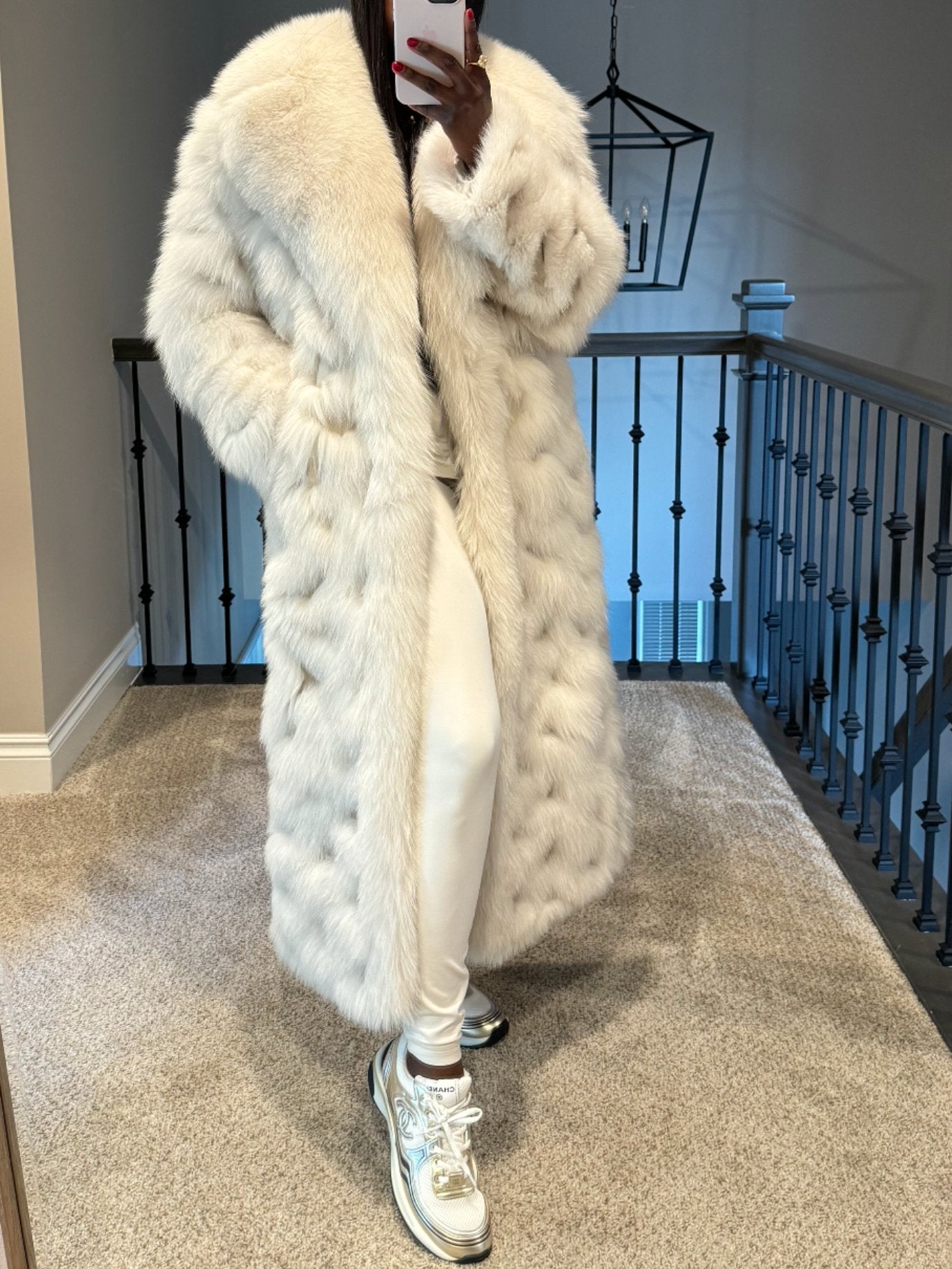 White Eco-friendly Fox Fur