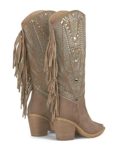 Women's Sparkle Tassel Cowboy Boots