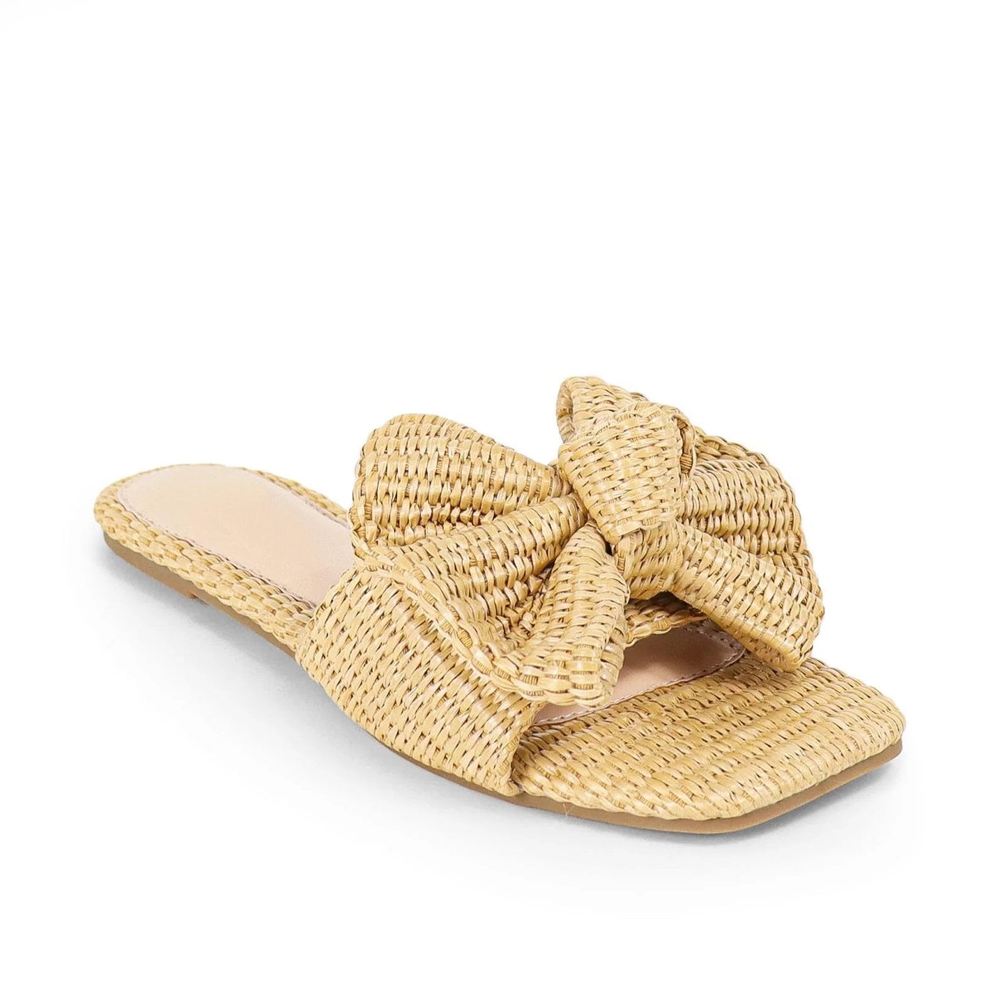 The Straw Bow Slippers