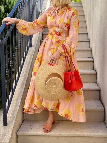 Bright Floral Midi Dress