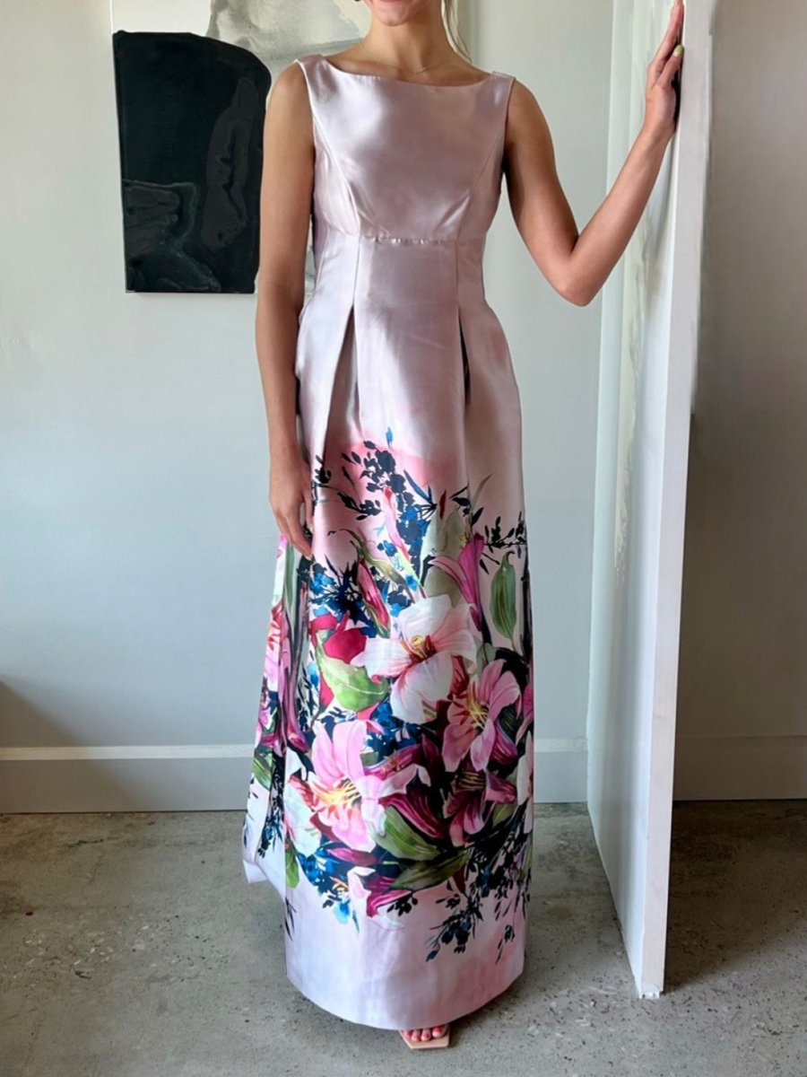 Fabulous Pink Floral Maxi Dress