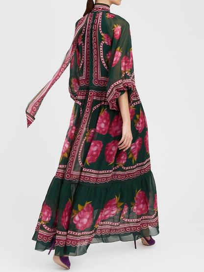 Printed Oversized Party Maxi Dress