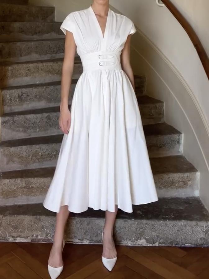 White Midi Dress