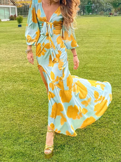 Elegant Printed Party Dress