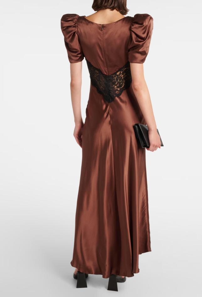 Gorgeous Chocolate Lace Maxi Dress